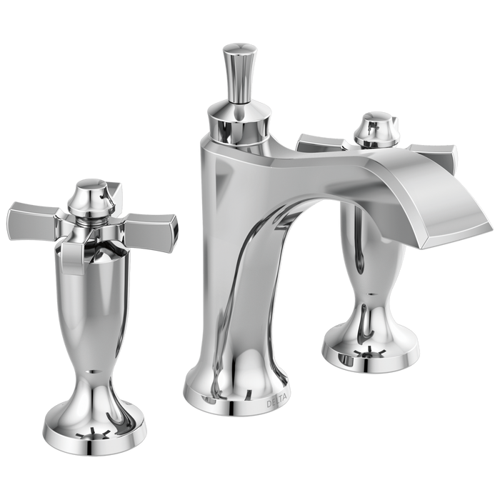 Delta Dorval 3557 Two Handle Widespread Bathroom Faucet - Chrome