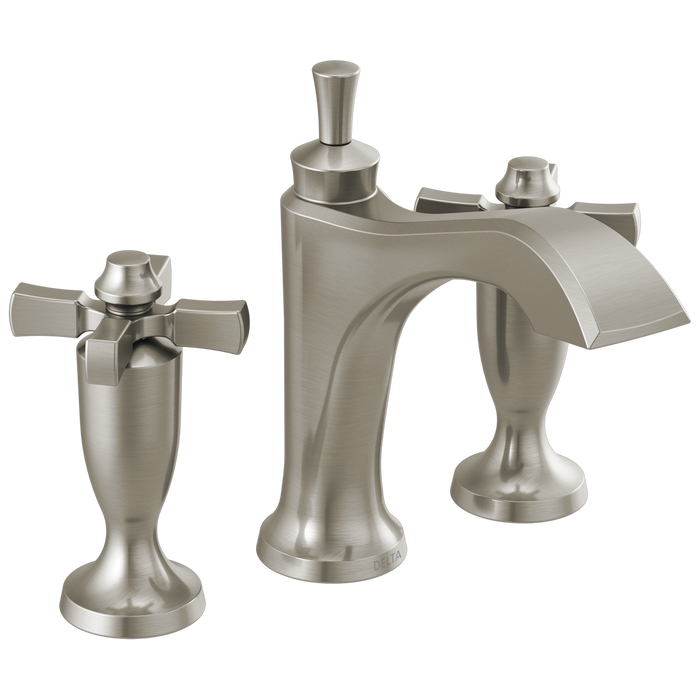 Delta Dorval 3557 Two Handle Widespread Bathroom Faucet - Stainless