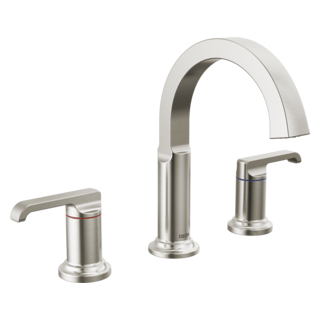 Delta Tetra: Two Handle Widespread Bathroom Faucet