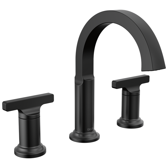 Delta Tetra 355887 Two Handle Widespread Bathroom Faucet - Matte Black