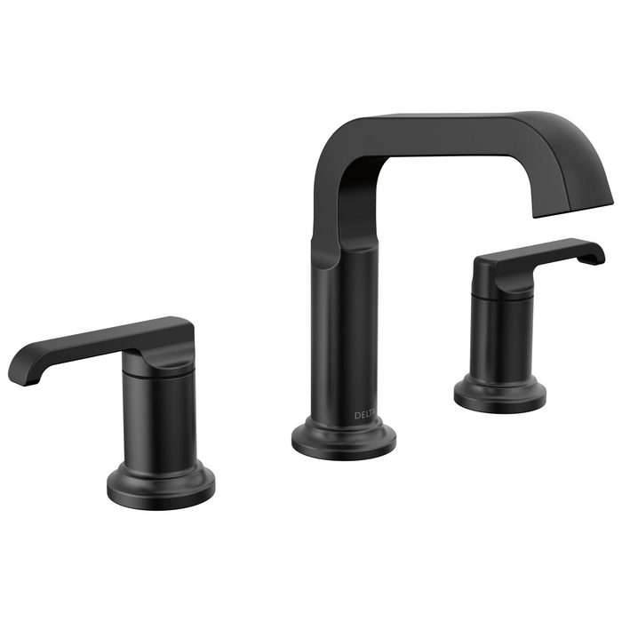 Delta Tetra 35589 Two Handle Widespread Bathroom Faucet - Matte Black