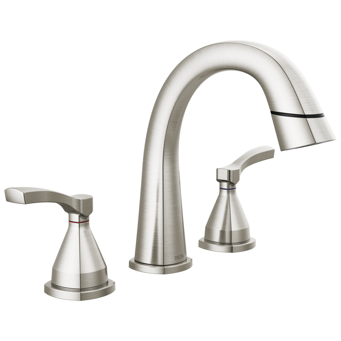 Delta Stryke: Two Handle Widespread Pull Down Bathroom Faucet