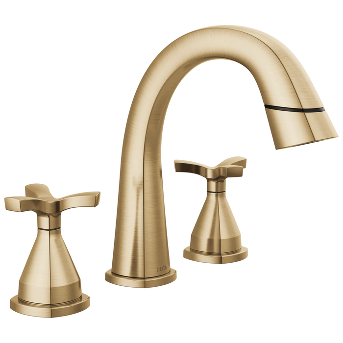 Delta Stryke 35775 Two Handle Widespread Pull Down Bathroom Faucet