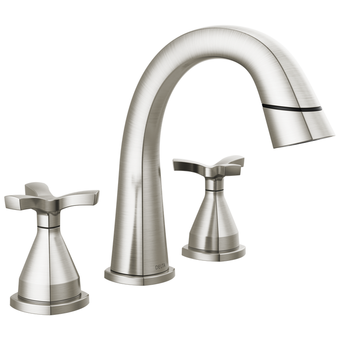 Delta Stryke 35775 Two Handle Widespread Pull Down Bathroom Faucet
