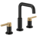 Delta Nicoli 35849LF Two Handle Widespread Bathroom Faucet - Matte Black / Champagne Bronze