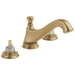 Two Handle Widespread Bathroom Faucet - Low Arc Spout - Less Handles