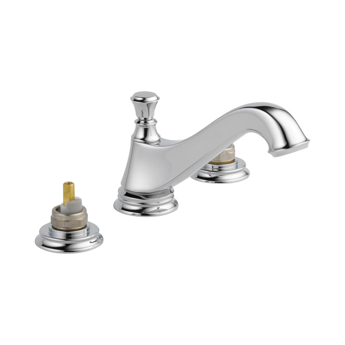 Two Handle Widespread Bathroom Faucet - Low Arc Spout - Less Handles