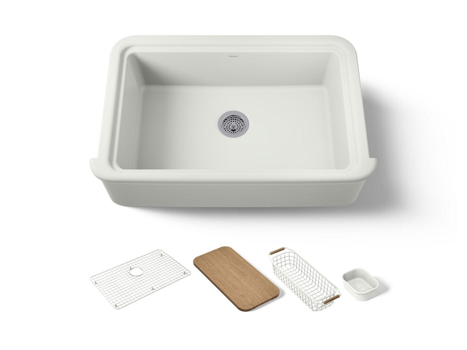 KOHLER K-36250-PC Audrine 35-1/2" undermount single-bowl farmhouse workstation kitchen sink