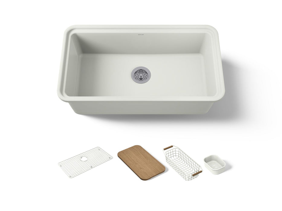 KOHLER K-36254-PC Audrine 33" undermount single-bowl workstation kitchen sink