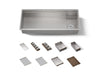 KOHLER K-37907-WAL Synthos 45-3/4" Undermount Single-bowl Workstation Kitchen Sink - angled product view
