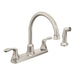 two-handle high arc kitchen faucet