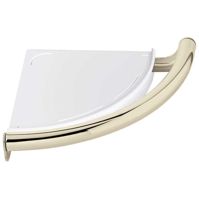 Delta BathSafety 41516 Contemporary Corner Shelf with Assist Bar