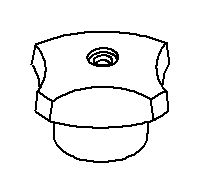 KOHLER Handle, 4 Arm Cold