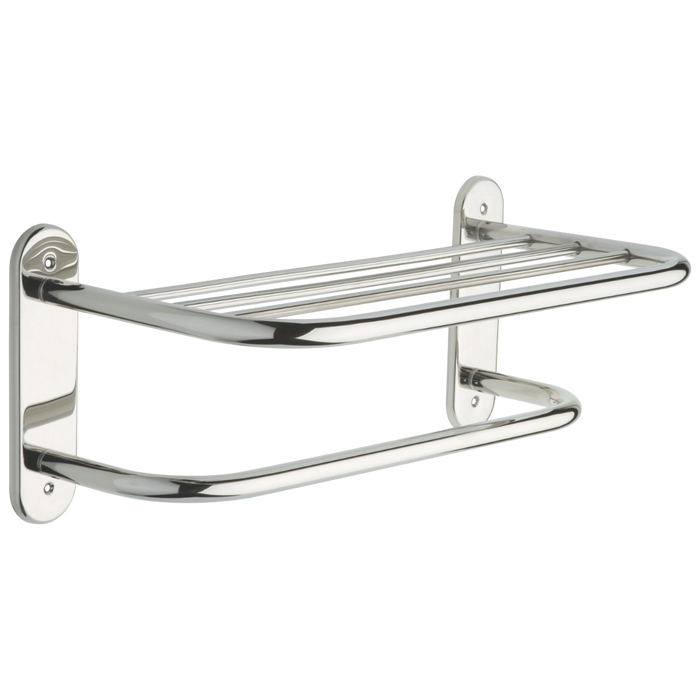 Delta 43618 18" Metal Towel Shelf with One Bar, Exposed Mounting