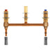 Moen M-Pact 4797 Two handle roman tub valve 10" centers 1/2" PEX with 1/2" CPVC adapters