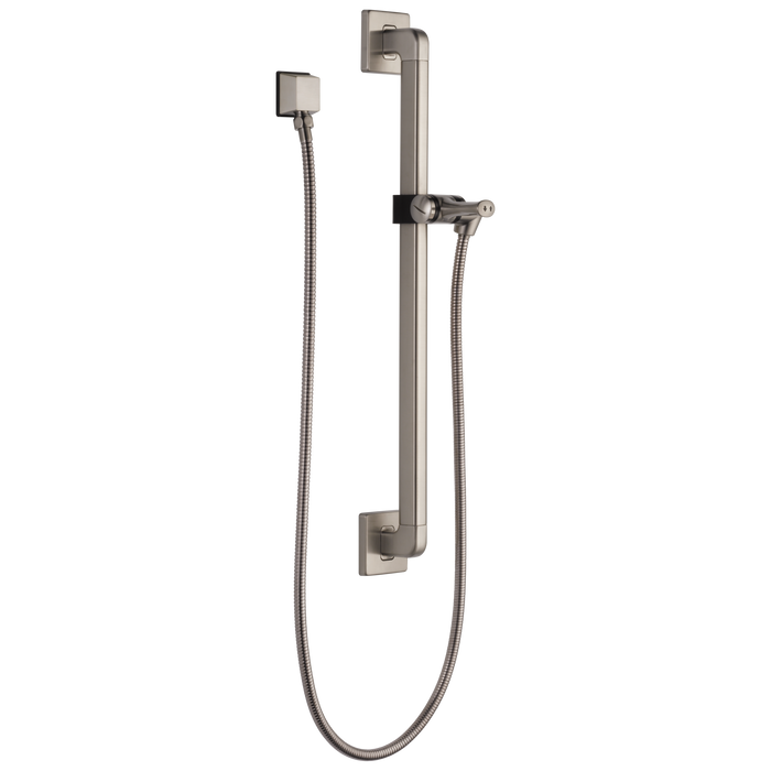 Delta Universal Showering Components: Adjustable Slide Bar / Grab Bar Assembly with Elbow
