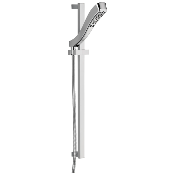 Delta Universal Showering Components: H2OKinetic4-Setting Slide Bar Hand Shower