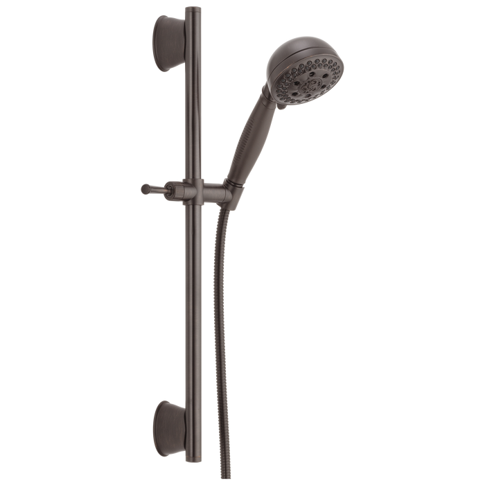 Delta Universal Showering Components: H2OKinetic5-Setting Slide Bar Hand Shower
