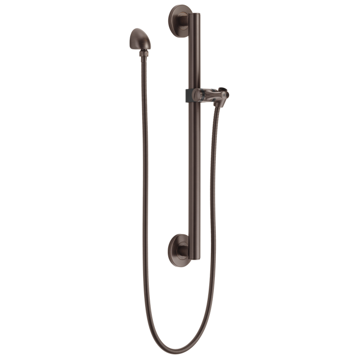 Delta Universal Showering Components 51600 Adjustable Slide Bar / Grab Bar Assembly with Elbow - Venetian Bronze