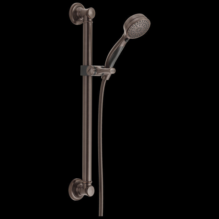Delta Universal Showering Components: ActivTouch 9-Setting Hand Shower with Traditional Slide Bar / Grab Bar