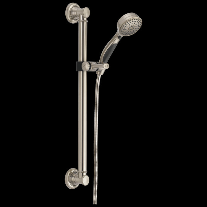 Delta Universal Showering Components: ActivTouch 9-Setting Hand Shower with Traditional Slide Bar / Grab Bar