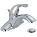 Delta 520LF-HGMHDF Center Set Bathroom Faucet with Diamond Seal Technology - Free Drain Assembly