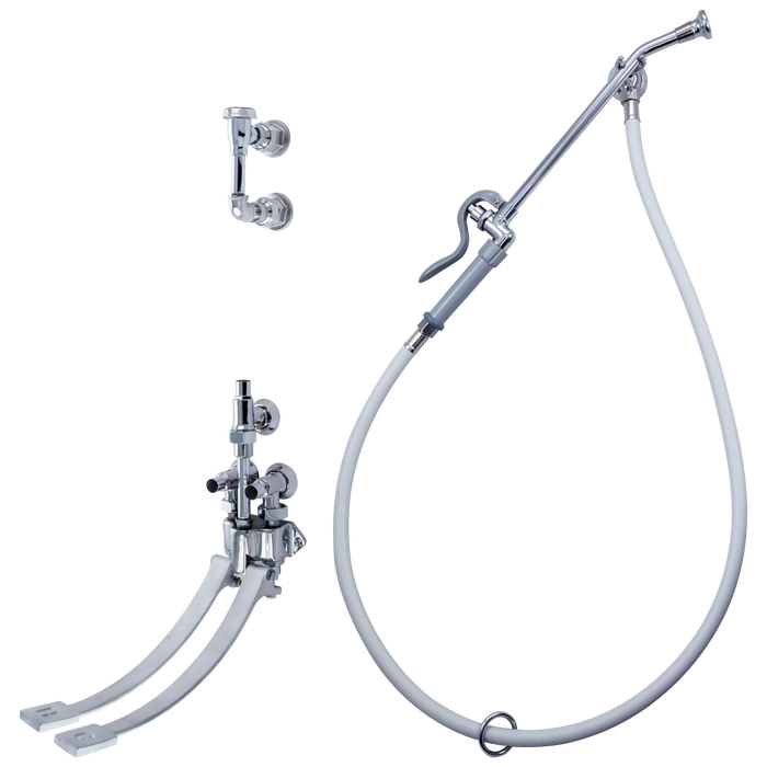 Commercial 54T1 54T1434A Wall-Mount Bedpan Cleanser Double-Pedal Mixing Valve