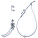 Commercial 54T1 54T1434A Wall-Mount Bedpan Cleanser Double-Pedal Mixing Valve