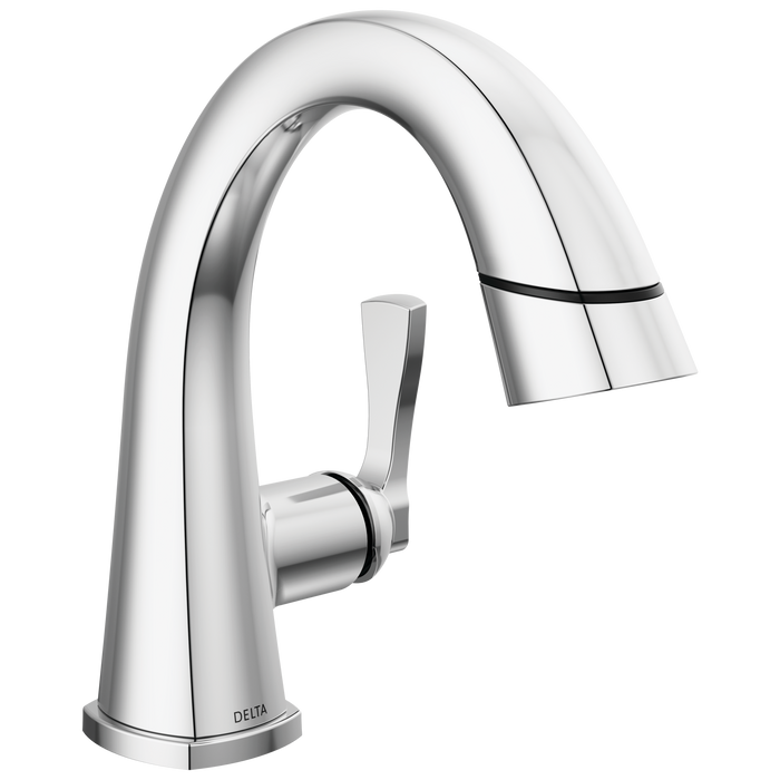 Single Handle Pull-Down Bathroom Faucet
