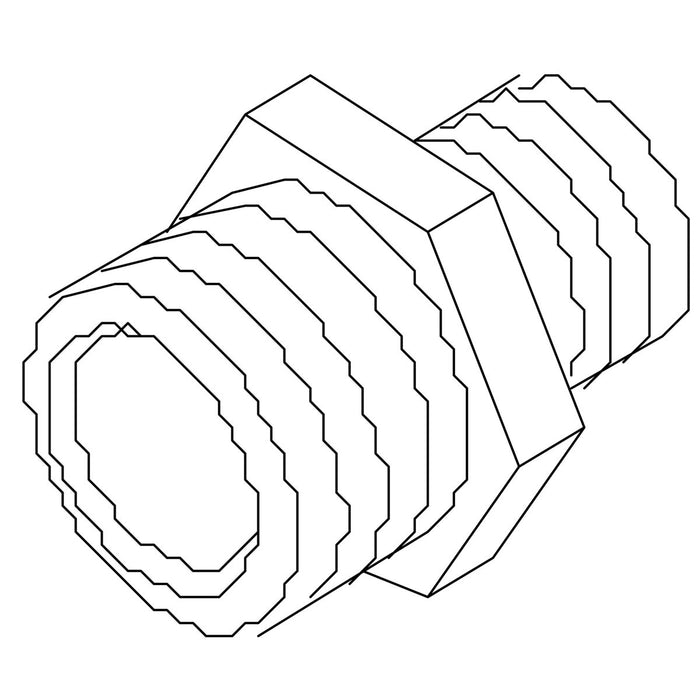 KOHLER Pipe Fitting, 3/8M - 1/2M