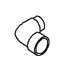 KOHLER Elbow, Street 1.5" X 90 Deg. Pvc