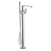 one-handle tub filler includes hand shower