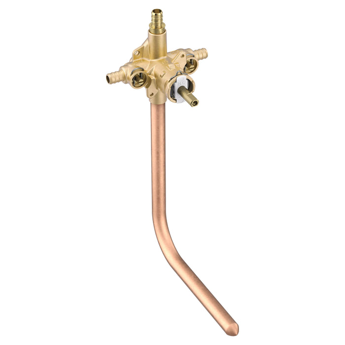Includes bulk pack Posi-Temp(R) 1/2" crimp ring PEX with cc/ips tub connection pressure balancing
