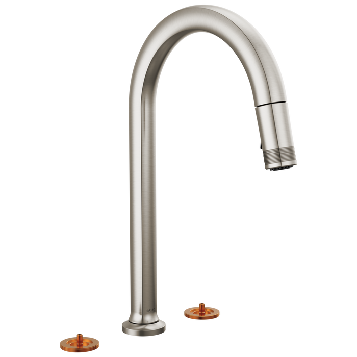 Brizo Kintsu 62506LF Widespread Pull-Down Faucet with Arc Spout - Less Handles