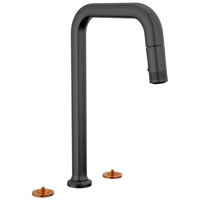 Brizo Kintsu: Widespread Pull-Down Faucet with Square Spout - Less Handles