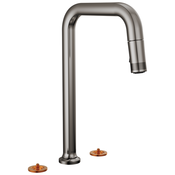 Brizo Kintsu: Widespread Pull-Down Faucet with Square Spout - Less Handles