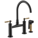 Brizo Litze 62543LF Bridge Faucet with Arc Spout and Knurled Handle