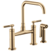 Brizo Litze 62553LF Bridge Faucet with Square Spout and Knurled Handle