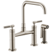Brizo Litze 62553LF Bridge Faucet with Square Spout and Knurled Handle