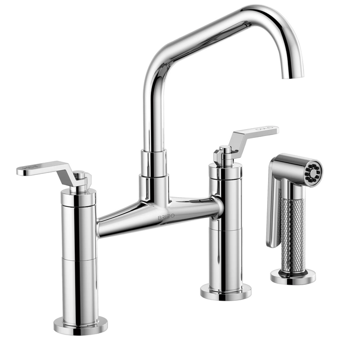 Brizo Litze 62564LF Bridge Faucet with Angled Spout and Industrial Handle