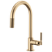 Brizo Litze 63043LF Pull-Down Faucet with Arc Spout and Knurled Handle