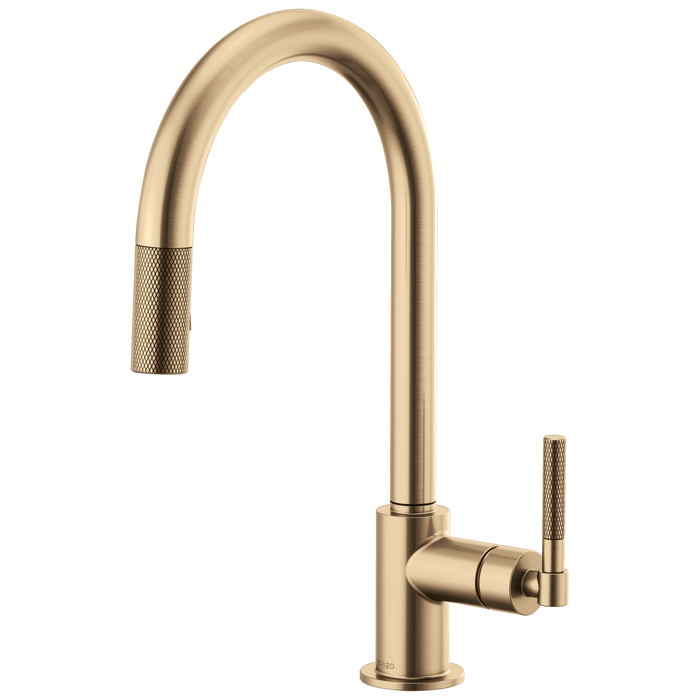Brizo Litze 63043LF Pull-Down Faucet with Arc Spout and Knurled Handle