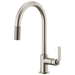 Brizo Litze 63044LF Pull-Down Faucet with Arc Spout and Industrial Handle