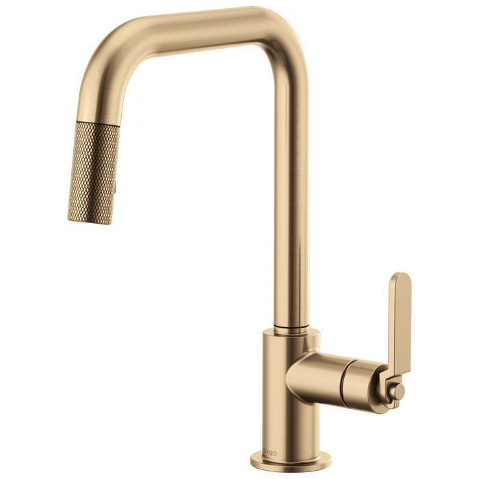 Brizo Litze 63054LF Pull-Down Faucet with Square Spout and Industrial Handle