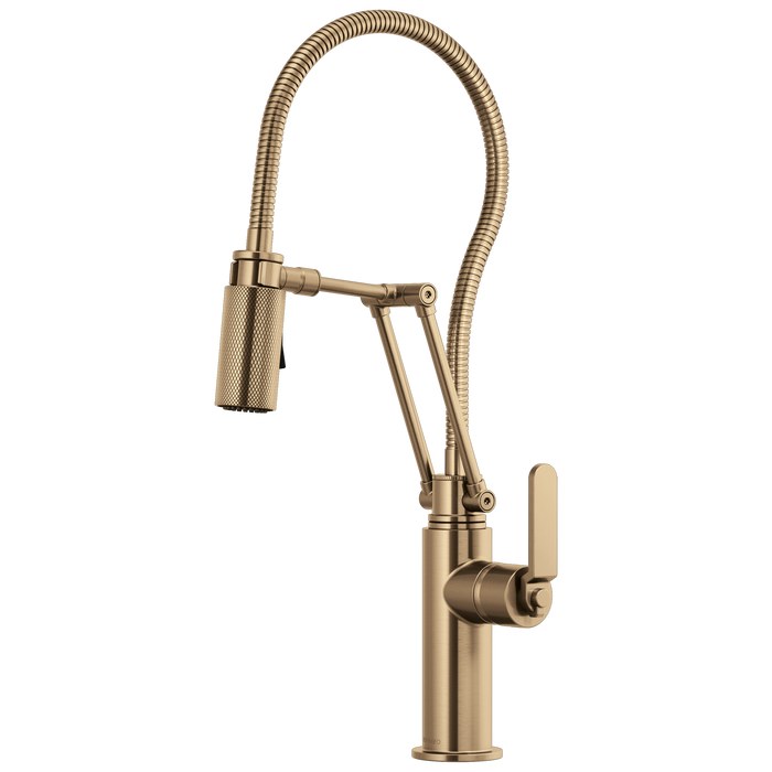 Brizo Litze 63144LF Articulating Faucet With Finished Hose - Luxe Gold
