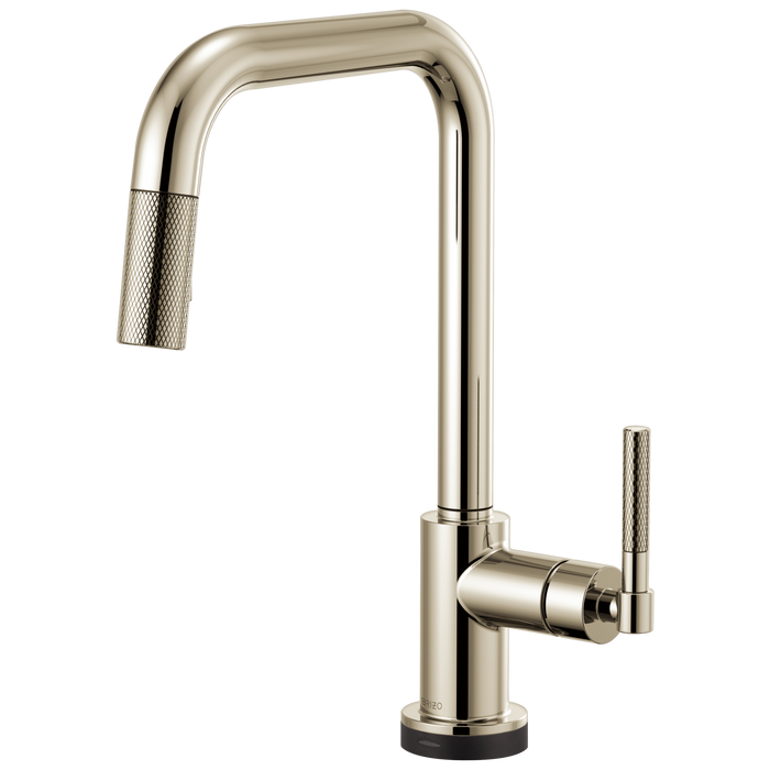 Brizo Litze 64053LF SmartTouch Pull-Down Kitchen Faucet with Square Spout and Knurled Handle