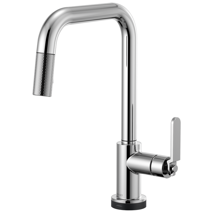 Brizo Litze 64054LF SmartTouch Pull-Down Kitchen Faucet with Square Spout and Industrial Handle