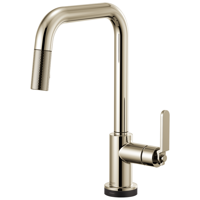 Brizo Litze 64054LF SmartTouch Pull-Down Kitchen Faucet with Square Spout and Industrial Handle