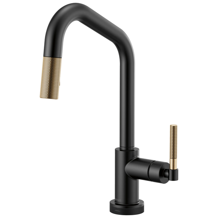 Brizo Litze 64063LF SmartTouch Pull-Down Kitchen Faucet with Angled Spout and Knurled Handle