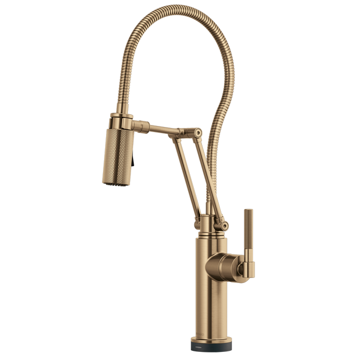 Brizo Litze 64143LF SmartTouch Articulating Kitchen Faucet With Finished Hose
